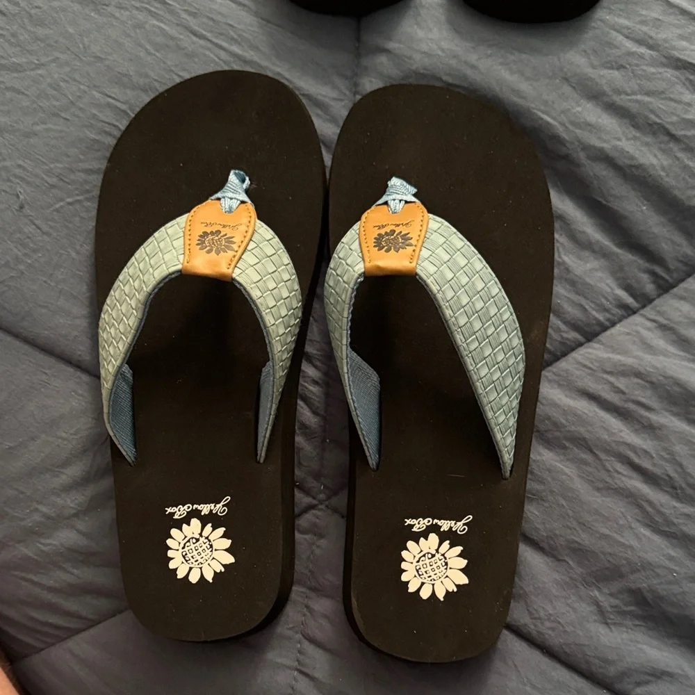 Yellow box  Brown and Blue Sandal Duo - Picture 5 of 8